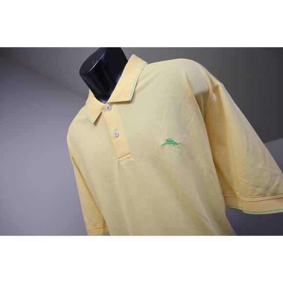 Tommy Bahama Golf Polo Short Sleeve Pima Polyester Yellow Mens Size 2XL XXL - Picture 1 of 10